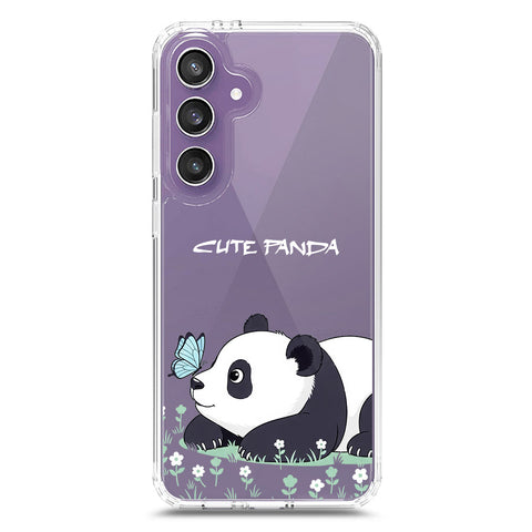 Samsung Galaxy S25 FE Cover -Dreamy Panda Series - Clear Phone Case - Soft Silicon Borders