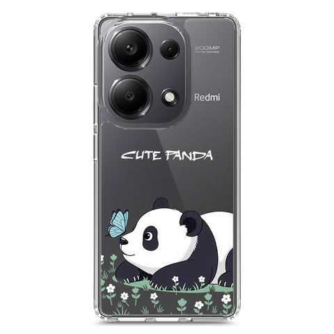 Xiaomi Poco M6 Pro 4G Cover -Dreamy Panda Series - Clear Phone Case - Soft Silicon Borders