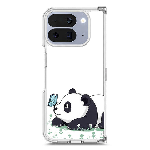 Google Pixel 10 Pro Fold Cover -Dreamy Panda Series - Clear Phone Case - Soft Silicon Borders