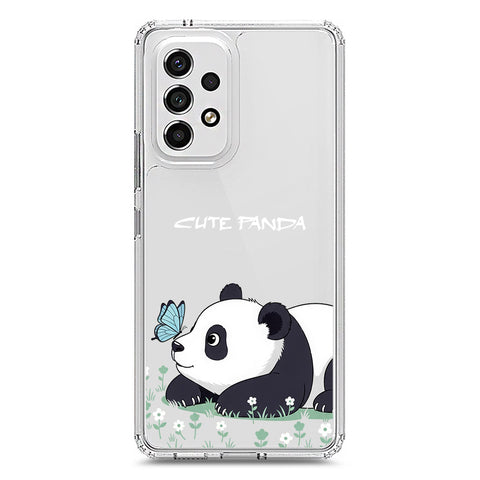 Samsung Galaxy A53 5G Cover -Dreamy Panda Series - Clear Phone Case - Soft Silicon Borders