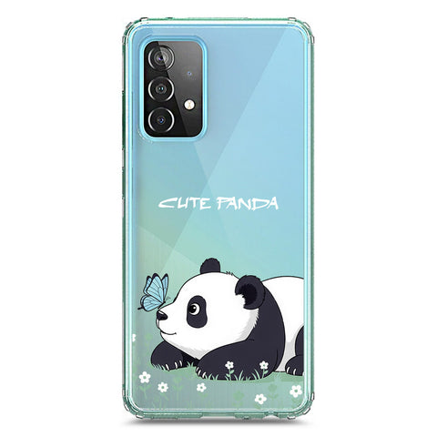 Samsung Galaxy A72 Cover -Dreamy Panda Series - Clear Phone Case - Soft Silicon Borders