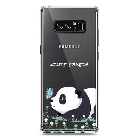 Samsung Galaxy Note 8 Cover -Dreamy Panda Series - Clear Phone Case - Soft Silicon Borders