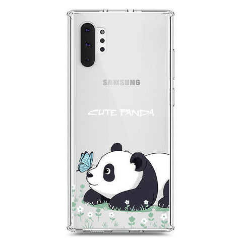 Samsung Galaxy Note 10 Plus Cover -Dreamy Panda Series - Clear Phone Case - Soft Silicon Borders