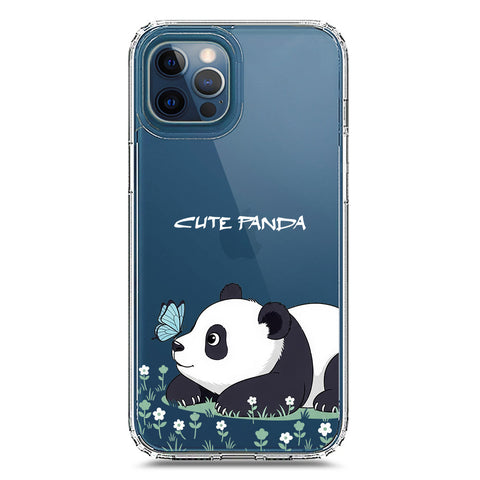 iPhone 12 Pro Max Cover -Dreamy Panda Series - Clear Phone Case - Soft Silicon Borders