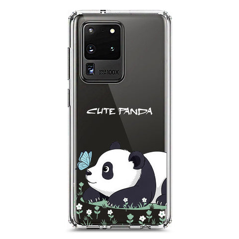 Samsung Galaxy S20 Ultra Cover -Dreamy Panda Series - Clear Phone Case - Soft Silicon Borders