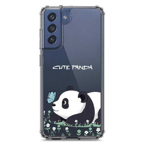 Samsung Galaxy S21 FE 5G Cover -Dreamy Panda Series - Clear Phone Case - Soft Silicon Borders