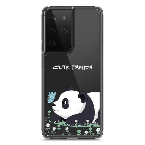 Samsung Galaxy S21 Ultra 5G Cover -Dreamy Panda Series - Clear Phone Case - Soft Silicon Borders