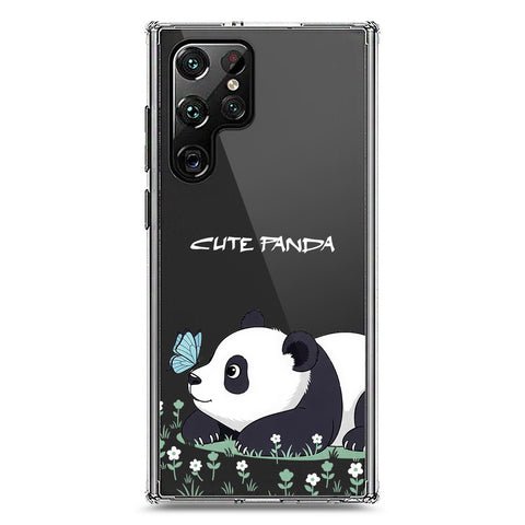 Samsung Galaxy S22 Ultra 5G Cover -Dreamy Panda Series - Clear Phone Case - Soft Silicon Borders