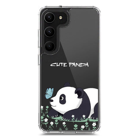 Samsung Galaxy S23 5G Cover -Dreamy Panda Series - Clear Phone Case - Soft Silicon Borders