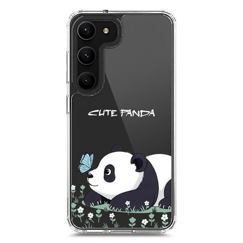 Samsung Galaxy S23 Plus 5G Cover -Dreamy Panda Series - Clear Phone Case - Soft Silicon Borders