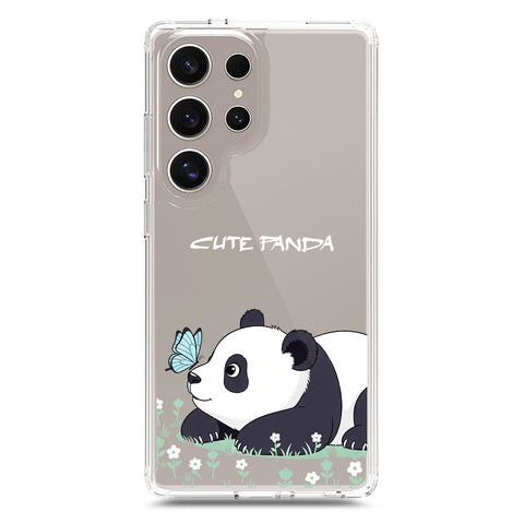 Samsung Galaxy S23 Ultra 5G Cover -Dreamy Panda Series - Clear Phone Case - Soft Silicon Borders