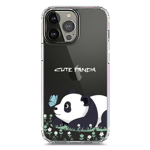 iPhone 13 Pro Max Cover -Dreamy Panda Series - Clear Phone Case - Soft Silicon Borders