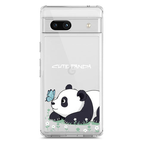Google Pixel 7a Cover -Dreamy Panda Series - Clear Phone Case - Soft Silicon Borders