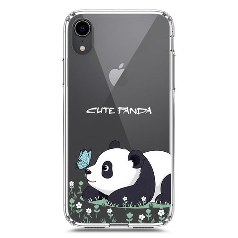 iPhone XR Cover -Dreamy Panda Series - Clear Phone Case - Soft Silicon Borders
