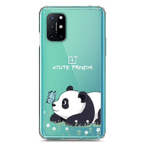 OnePlus 8T Cover -Dreamy Panda Series - Clear Phone Case - Soft Silicon Borders