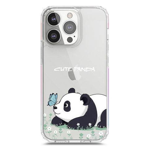 iPhone 13 Pro Cover -Dreamy Panda Series - Clear Phone Case - Soft Silicon Borders