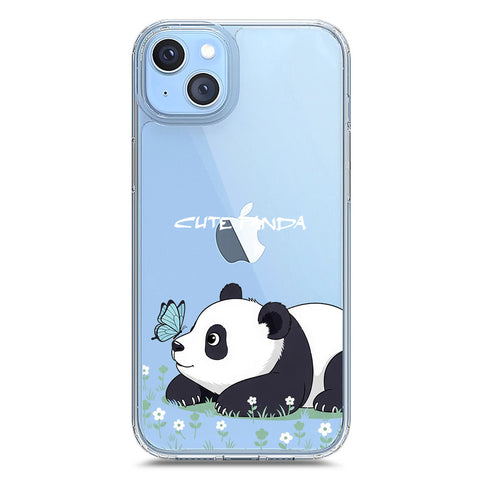 iPhone 14 Plus Cover -Dreamy Panda Series - Clear Phone Case - Soft Silicon Borders