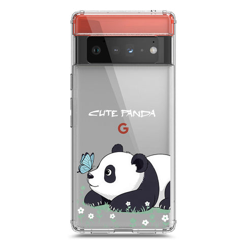 Google Pixel 6 Pro Cover -Dreamy Panda Series - Clear Phone Case - Soft Silicon Borders
