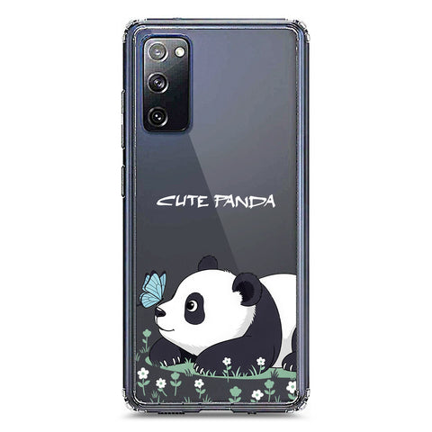 Samsung Galaxy S20 Cover -Dreamy Panda Series - Clear Phone Case - Soft Silicon Borders