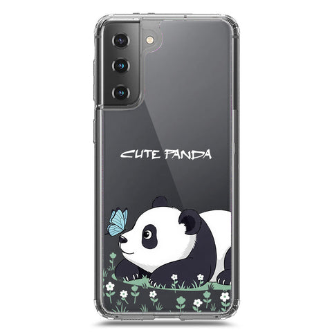 Samsung Galaxy S21 Plus 5G Cover -Dreamy Panda Series - Clear Phone Case - Soft Silicon Borders