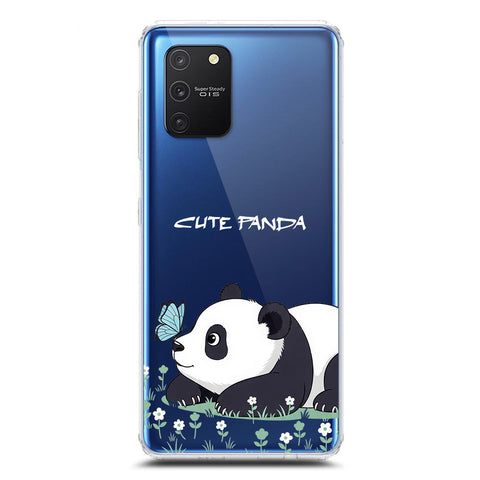 Samsung Galaxy A91 Cover -Dreamy Panda Series - Clear Phone Case - Soft Silicon Borders
