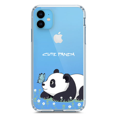 iPhone 11 Cover -Dreamy Panda Series - Clear Phone Case - Soft Silicon Borders
