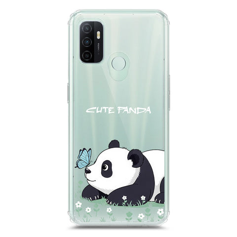 Oppo A53s Cover -Dreamy Panda Series - Clear Phone Case - Soft Silicon Borders