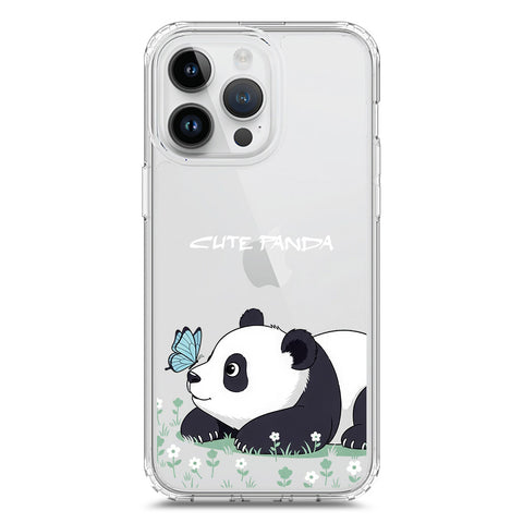 iPhone 15 Pro Max Cover -Dreamy Panda Series - Clear Phone Case - Soft Silicon Borders