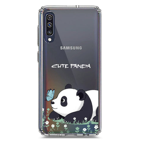 Samsung Galaxy A50s Cover -Dreamy Panda Series - Clear Phone Case - Soft Silicon Borders