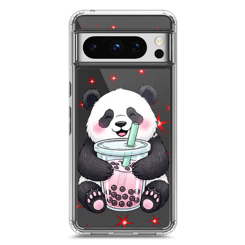 Google Pixel 8 Pro Cover -Dreamy Panda Series - Clear Phone Case - Soft Silicon Borders