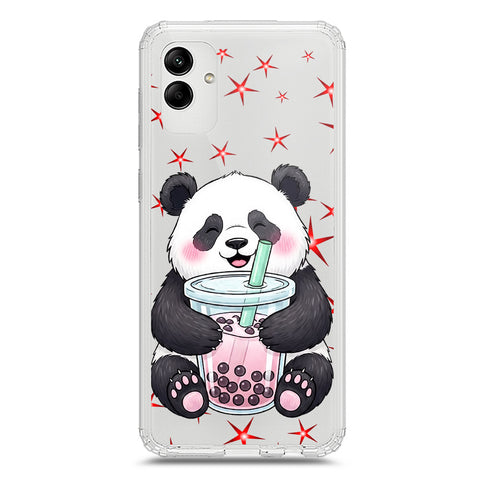 Samsung Galaxy A05 Cover -Dreamy Panda Series - Clear Phone Case - Soft Silicon Borders