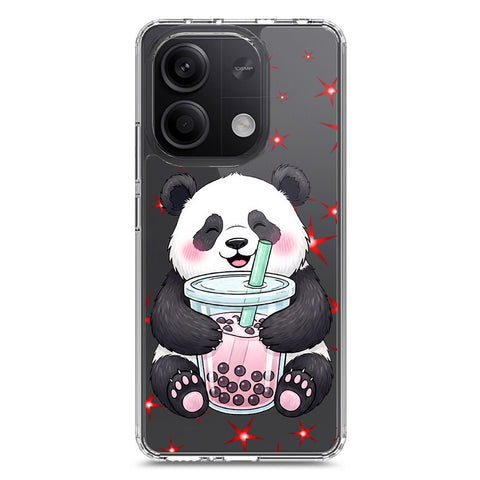 Xiaomi Redmi Note 13 Cover -Dreamy Panda Series - Clear Phone Case - Soft Silicon Borders