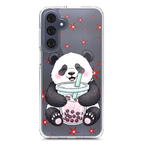 Samsung Galaxy A16 5G Cover -Dreamy Panda Series - Clear Phone Case - Soft Silicon Borders