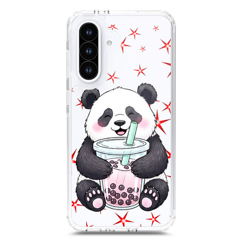 Samsung Galaxy A36 Cover -Dreamy Panda Series - Clear Phone Case - Soft Silicon Borders