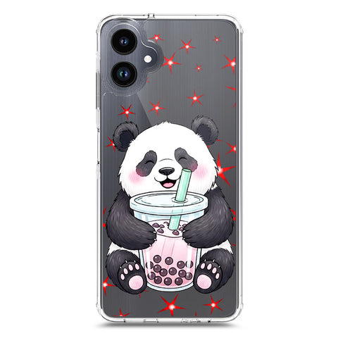 Samsung Galaxy A06 Cover -Dreamy Panda Series - Clear Phone Case - Soft Silicon Borders