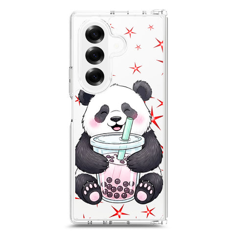 Samsung Galaxy Z Fold 7 Cover -Dreamy Panda Series - Clear Phone Case - Soft Silicon Borders