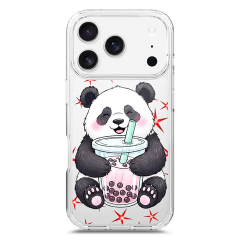 iPhone 17 Pro Cover -Dreamy Panda Series - Clear Phone Case - Soft Silicon Borders