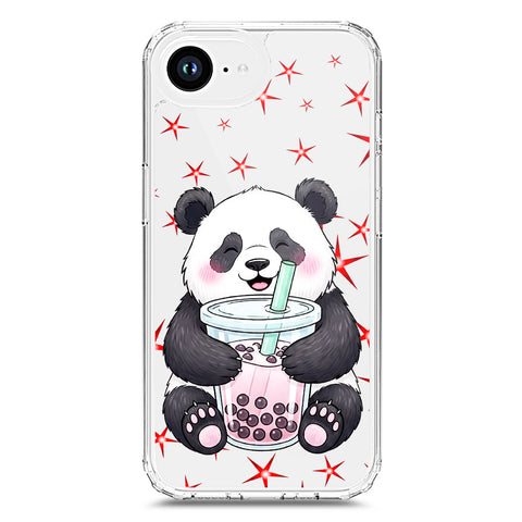 iPhone 16e Cover -Dreamy Panda Series - Clear Phone Case - Soft Silicon Borders
