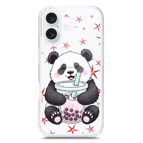 iPhone 17 Cover -Dreamy Panda Series - Clear Phone Case - Soft Silicon Borders