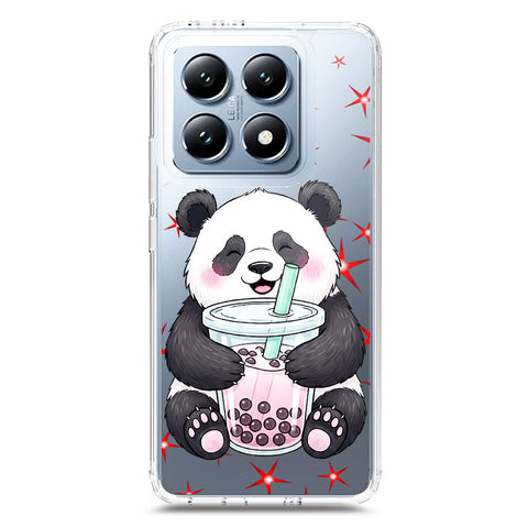 Xiaomi 14T Cover -Dreamy Panda Series - Clear Phone Case - Soft Silicon Borders