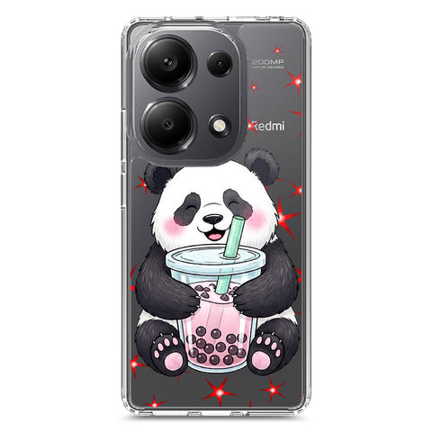 Xiaomi Poco M6 Pro 4G Cover -Dreamy Panda Series - Clear Phone Case - Soft Silicon Borders