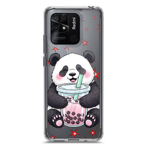 Xiaomi Redmi 10C Cover -Dreamy Panda Series - Clear Phone Case - Soft Silicon Borders