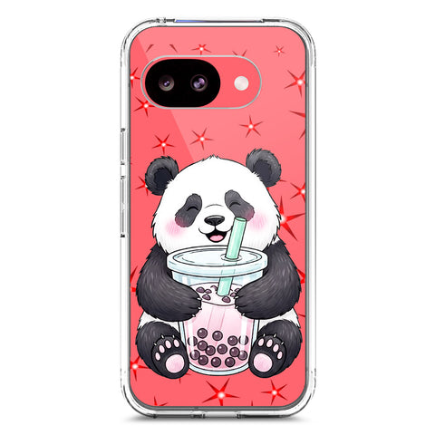 Google Pixel 10a Cover -Dreamy Panda Series - Clear Phone Case - Soft Silicon Borders