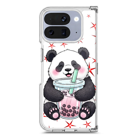 Google Pixel 10 Pro Fold Cover -Dreamy Panda Series - Clear Phone Case - Soft Silicon Borders