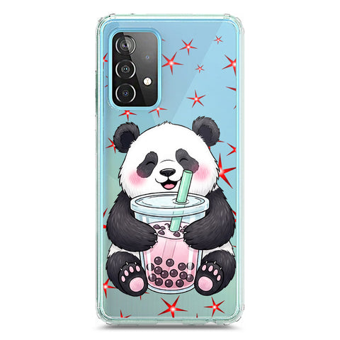 Samsung Galaxy A52 Cover -Dreamy Panda Series - Clear Phone Case - Soft Silicon Borders