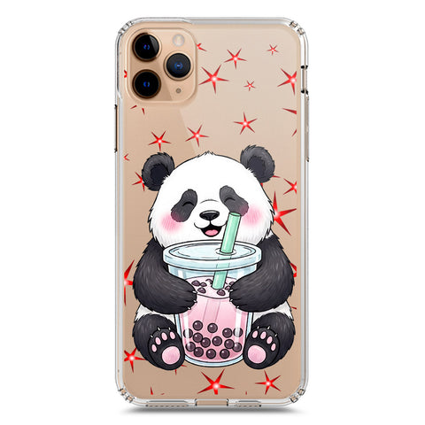 iPhone 11 Pro Max Cover -Dreamy Panda Series - Clear Phone Case - Soft Silicon Borders
