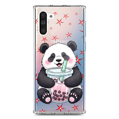 Samsung Galaxy Note 10 Cover -Dreamy Panda Series - Clear Phone Case - Soft Silicon Borders