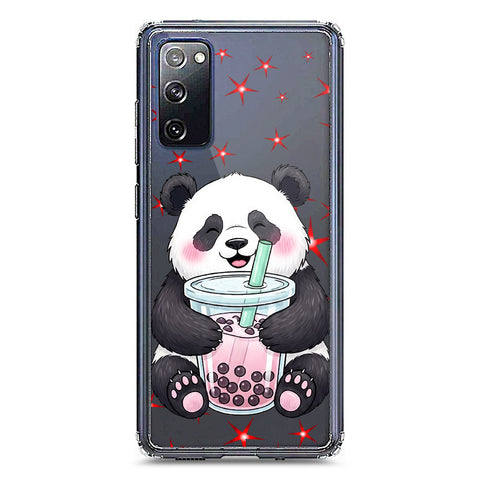 Samsung Galaxy S20 FE Cover -Dreamy Panda Series - Clear Phone Case - Soft Silicon Borders