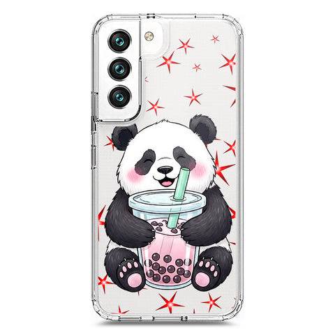 Samsung Galaxy S22 5G Cover -Dreamy Panda Series - Clear Phone Case - Soft Silicon Borders