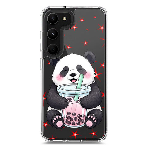 Samsung Galaxy S23 Plus 5G Cover -Dreamy Panda Series - Clear Phone Case - Soft Silicon Borders